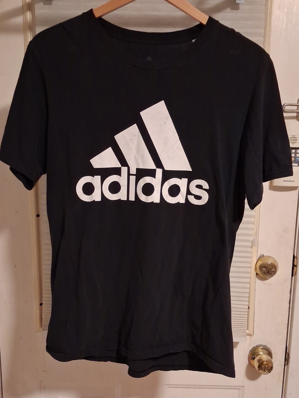 Adidas Men's Black Logo Tee Large